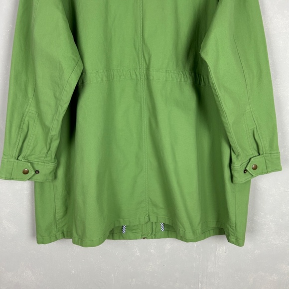 Joan Rivers plus size 2X Field chore jacket green black corduroy trim cotton - Picture 10 of 16